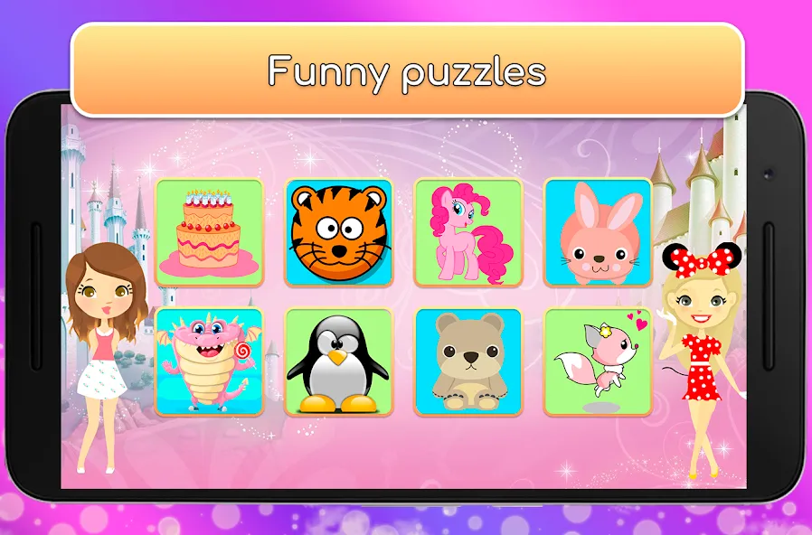 Kids Games for Girls. Puzzles [МОД: Много монет, Открытые уровни и Мега MOD] Screenshot 2