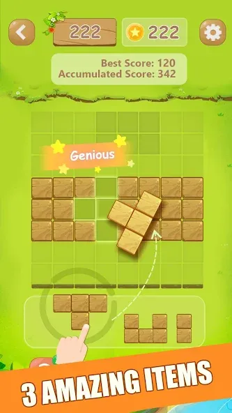 Puzzle Green Blocks (Пазл Зеленые Блоки) [МОД: Меню, Бесконечные монеты и Открытые уровни] Screenshot 3