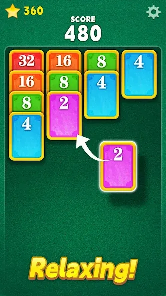 Merge Card Puzzle [МОД: Меню, Бесконечные монеты и Открытые уровни] Screenshot 1