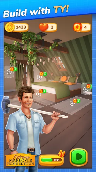 Extreme Makeover: Home Edition (Экстриммакеовер) [МОД: Деньги, Монеты и Меню MOD] Screenshot 5