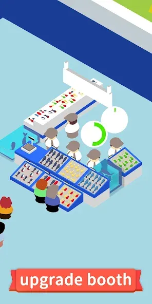 Idle Seafood Market -Tycoon (Айдл Сифуд Маркет) [МОД: Много монет, Открытые уровни и Мега MOD] Screenshot 2