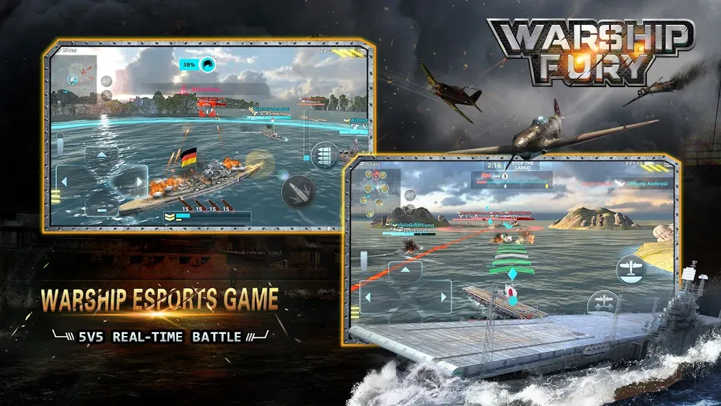 Warship Fury [МОД: Бесконечные деньги, Монеты и Мега MOD] Screenshot 2