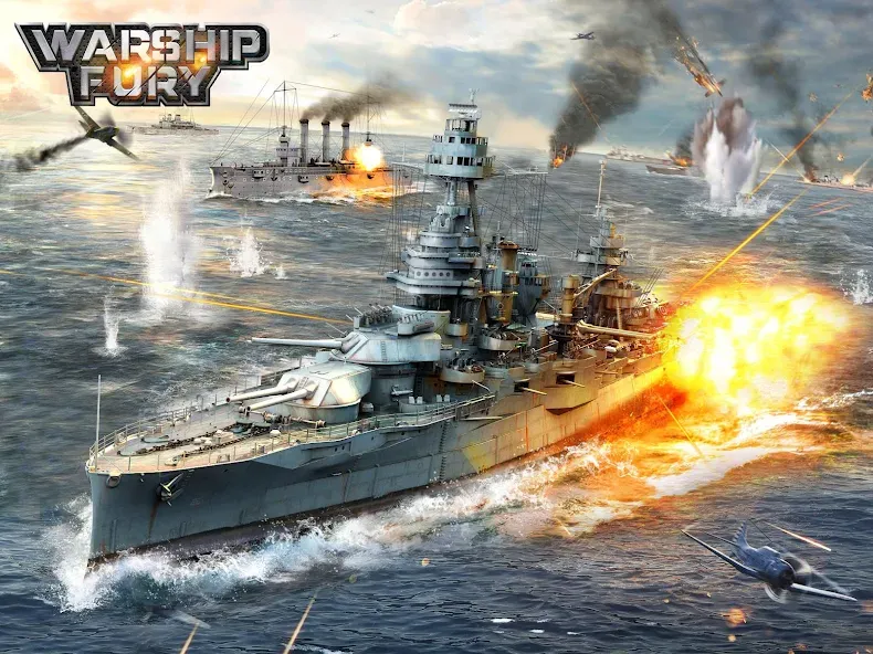 Warship Fury [МОД: Бесконечные деньги, Монеты и Мега MOD] Screenshot 5