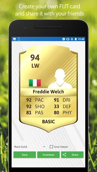 FUT Card Creator 23 (ФУТ Кард Криэйтор 23) [МОД: Меню, Бесконечные монеты и Открытые уровни] Screenshot 1