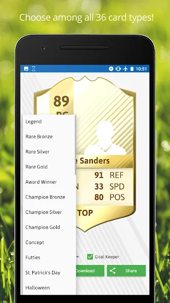 FUT Card Creator 23 (ФУТ Кард Криэйтор 23) [МОД: Меню, Бесконечные монеты и Открытые уровни] Screenshot 4