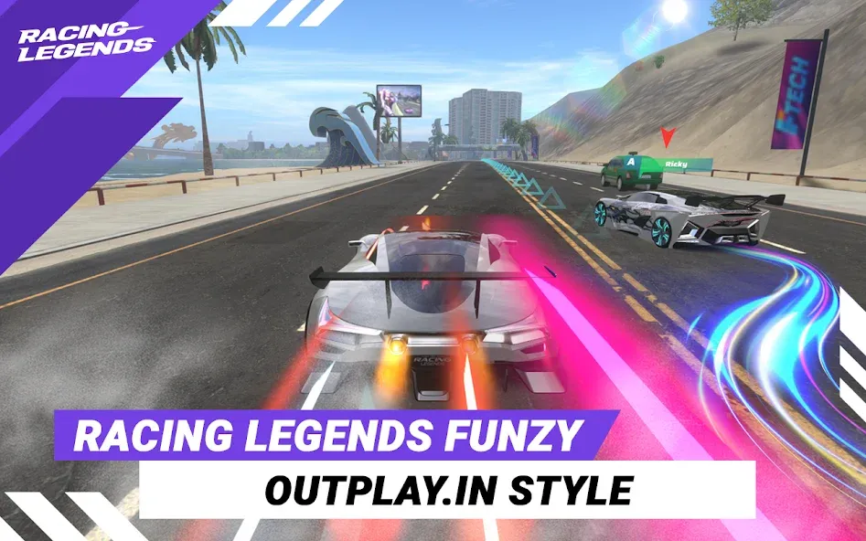 Racing Legends Funzy (Расинг Легендс Фанзи) [МОД: Все открыто, Дополнительные деньги и Меню MOD] Screenshot 1