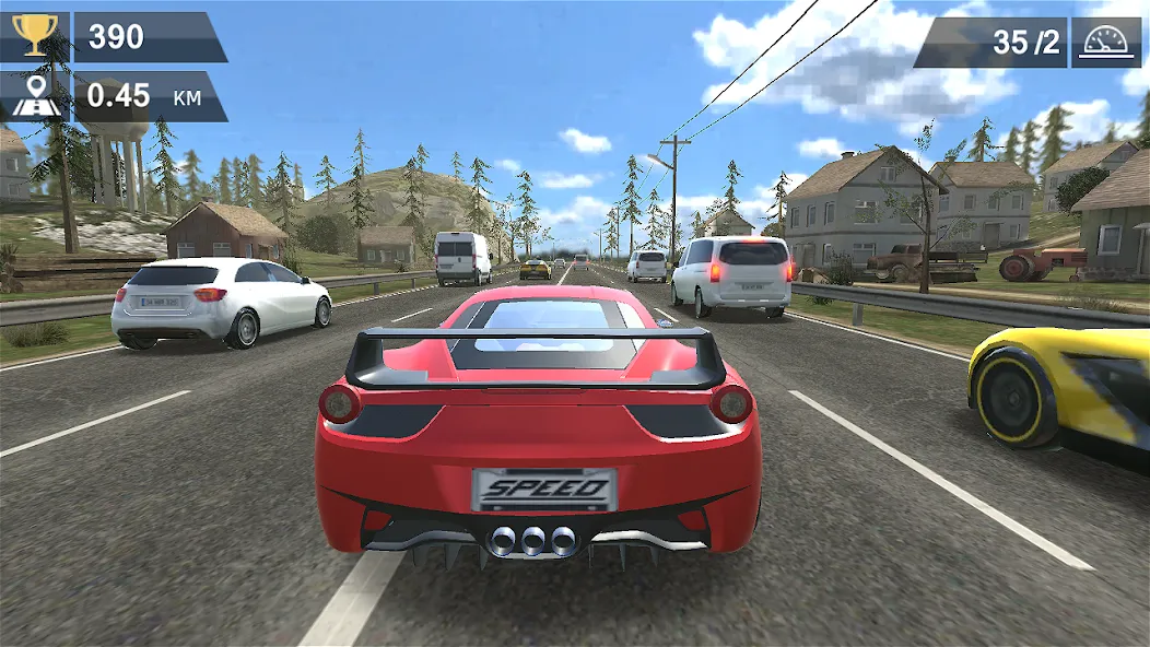 Racing Traffic Car Speed [МОД: Деньги, Монеты и Меню MOD] Screenshot 5