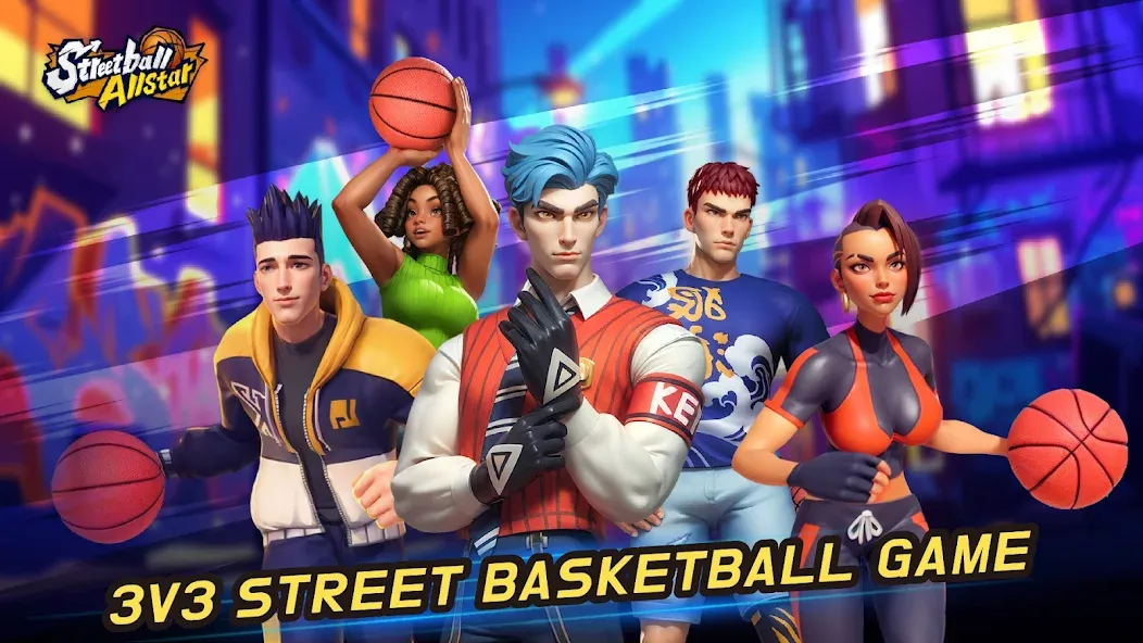 Streetball Allstar (тритбол Оллстар) [МОД: Меню, Бесконечные монеты и Открытые уровни] Screenshot 1