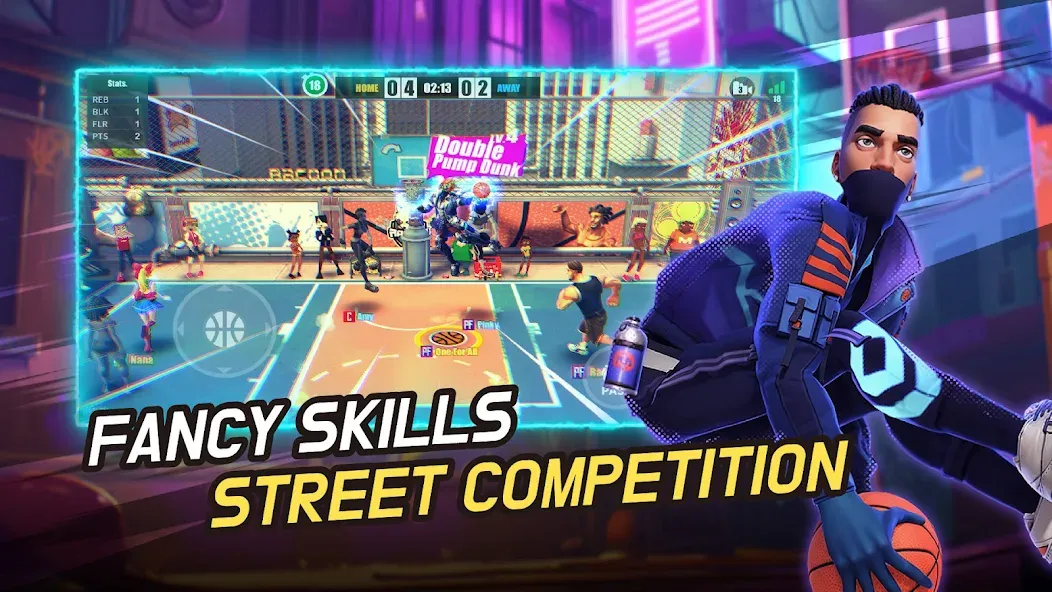 Streetball Allstar (тритбол Оллстар) [МОД: Меню, Бесконечные монеты и Открытые уровни] Screenshot 3