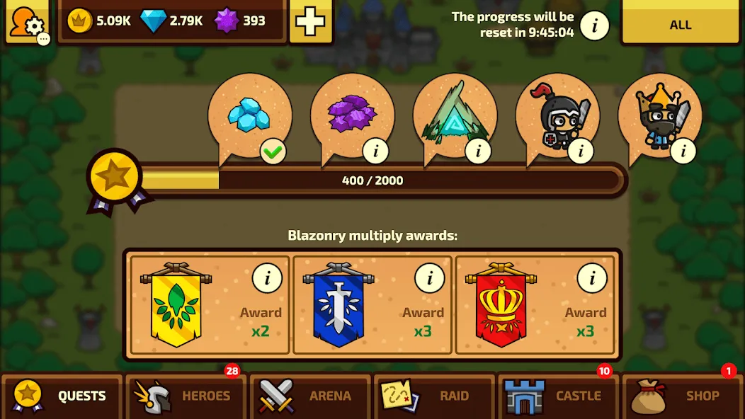 Raid Heroes: Total War [МОД: Деньги, Монеты и Меню MOD] Screenshot 5
