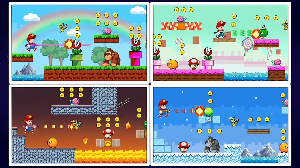 Super Mano : Adventure Jump (упер кэт ган) [МОД: Меню, Бесконечные монеты и Открытые уровни] Screenshot 3