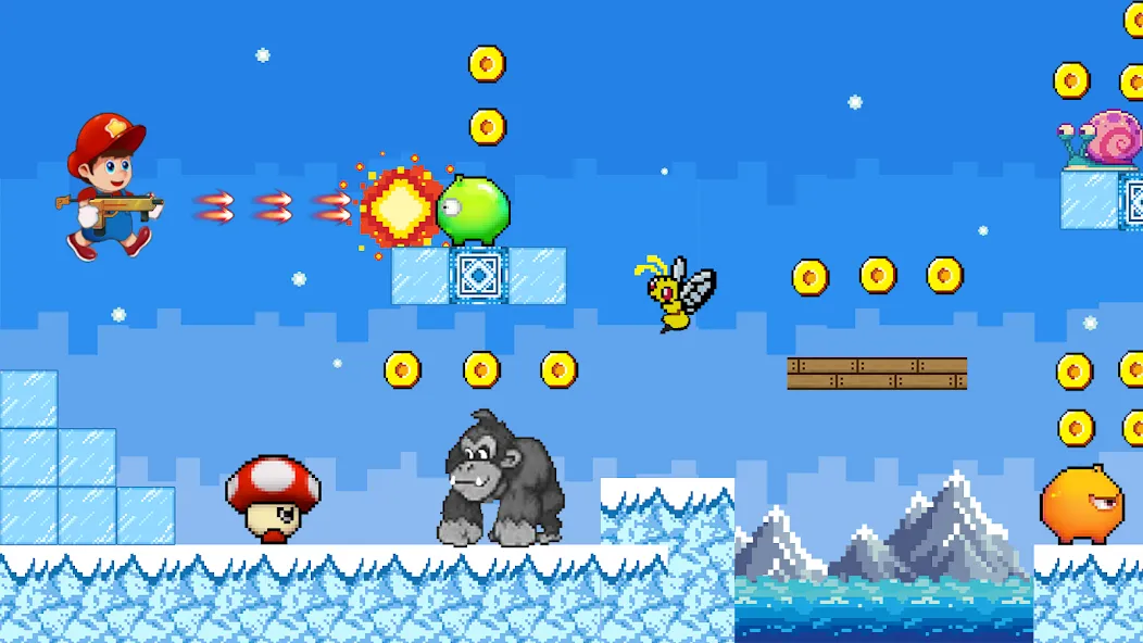 Super Mano : Adventure Jump (упер кэт ган) [МОД: Меню, Бесконечные монеты и Открытые уровни] Screenshot 5