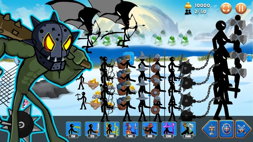 Stick Battle : War of Stick (Стикман вар) [МОД: Меню, Бесконечные монеты и Открытые уровни] Screenshot 3
