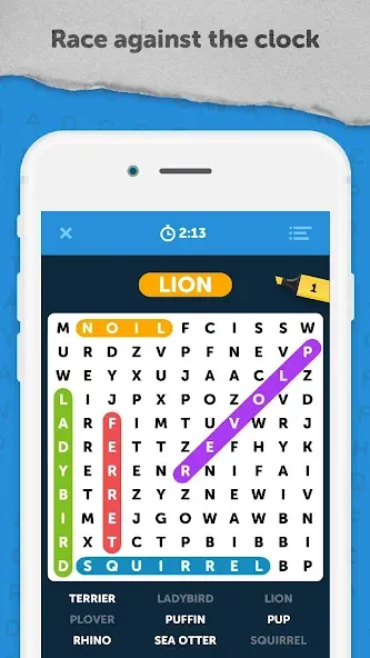 Infinite Word Search Puzzles (Инфинити ворд срч пазлы) [МОД: Бесконечные деньги, Монеты и Мега MOD] Screenshot 1