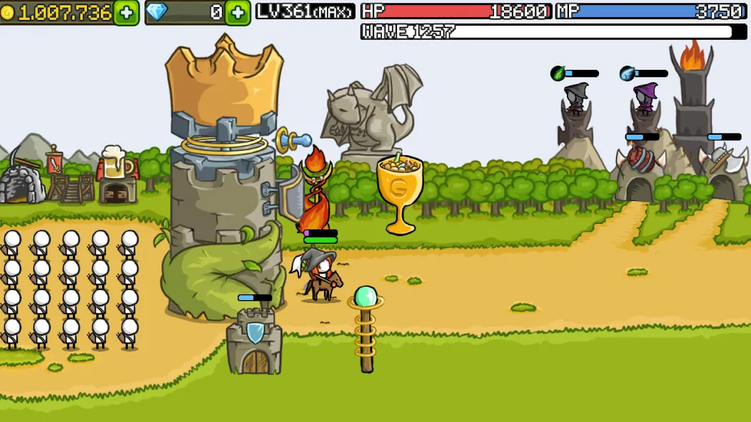 Grow Castle - Tower Defense (Гроу Касл) [МОД: Много денег, Монет и Все открыто] Screenshot 5