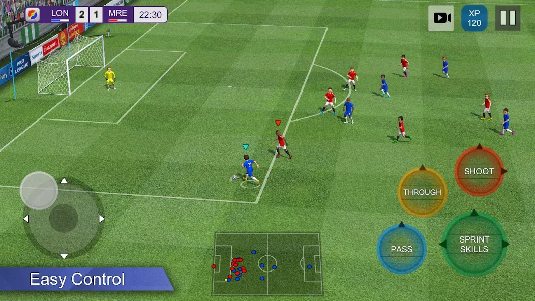 Pro League Soccer (Про лига футбола) [МОД: Меню, Бесконечные монеты и Открытые уровни] Screenshot 1