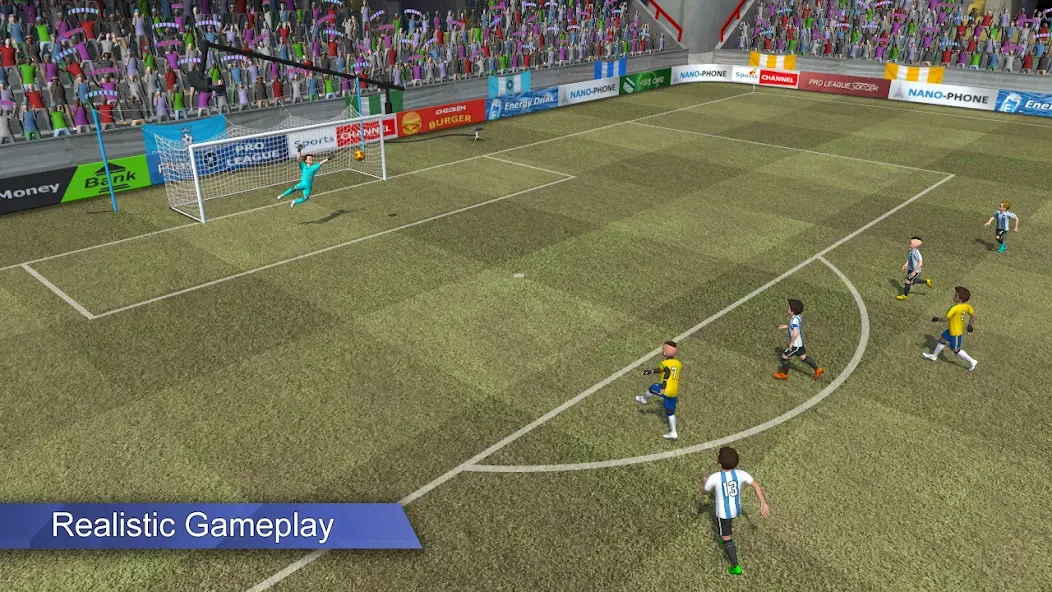 Pro League Soccer (Про лига футбола) [МОД: Меню, Бесконечные монеты и Открытые уровни] Screenshot 2