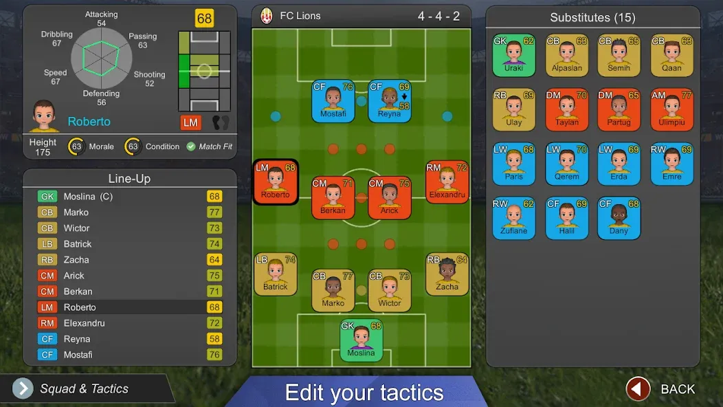 Pro League Soccer (Про лига футбола) [МОД: Меню, Бесконечные монеты и Открытые уровни] Screenshot 5