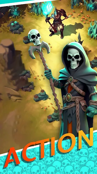Necromancer Hero: Skeletons 3D (Некромантгерой) [МОД: Много денег, Монет и Все открыто] Screenshot 1