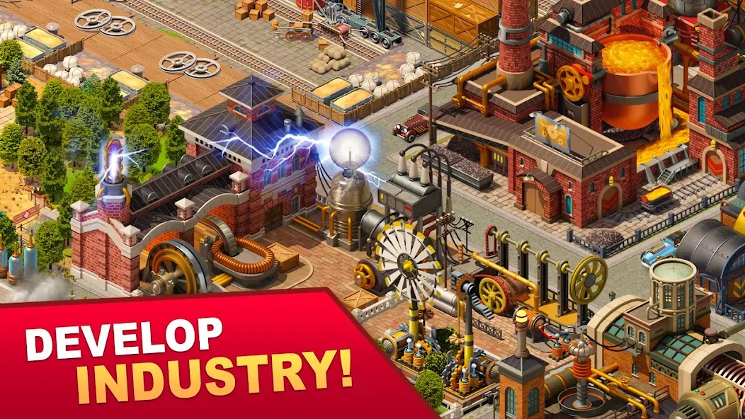 Steam City: Town building game (Стим Сити) [МОД: Много денег, Монет и Все открыто] Screenshot 3