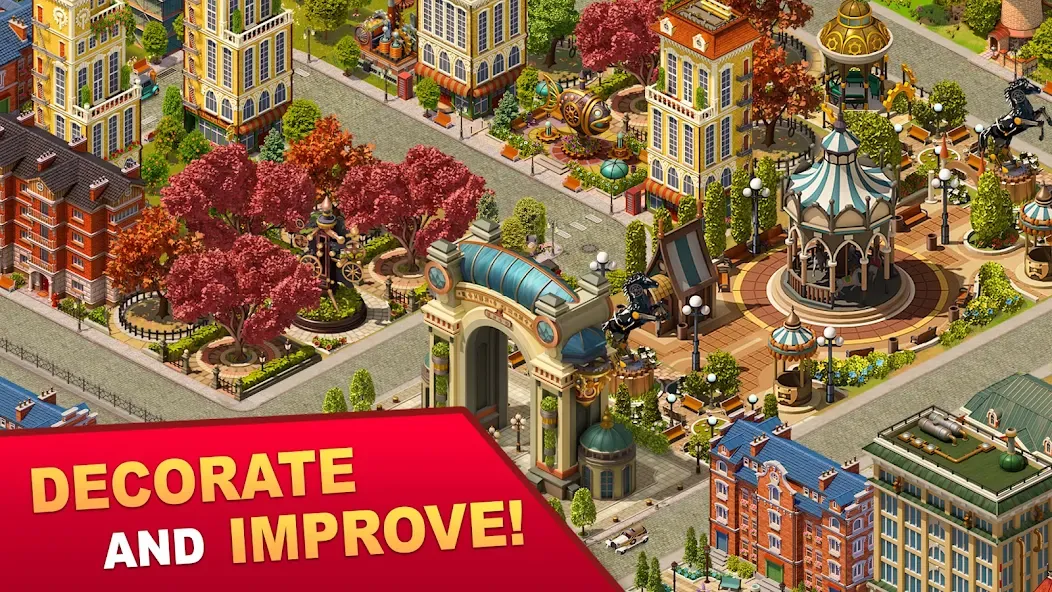Steam City: Town building game (Стим Сити) [МОД: Много денег, Монет и Все открыто] Screenshot 4