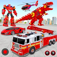 Скачать Fire Truck Robot Car Game [МОД: Все открыто, Дополнительные деньги и Меню MOD] | Взлом Fire Truck Robot Car Game на Андроид