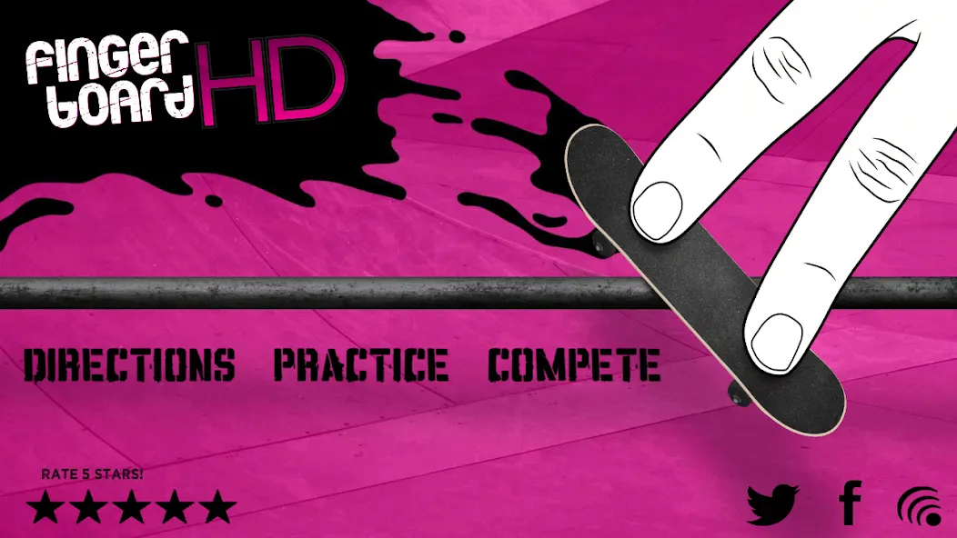 Fingerboard HD Skateboarding (Фингерборд ХД скейтбординг) [МОД: Меню, Бесконечные монеты и Открытые уровни] Screenshot 1