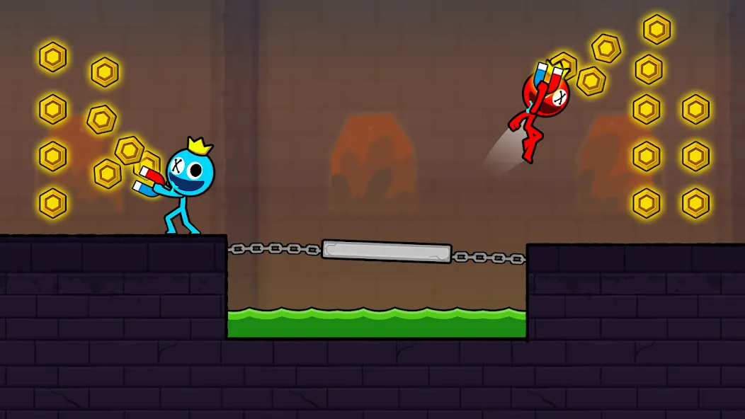 Red and Blue Stickman 2024 (Ред энд Блу Стикмен 2) [МОД: Деньги, Монеты и Меню MOD] Screenshot 3