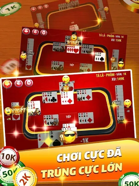 Phỏm - Phom [МОД: Много монет, Открытые уровни и Мега MOD] Screenshot 5