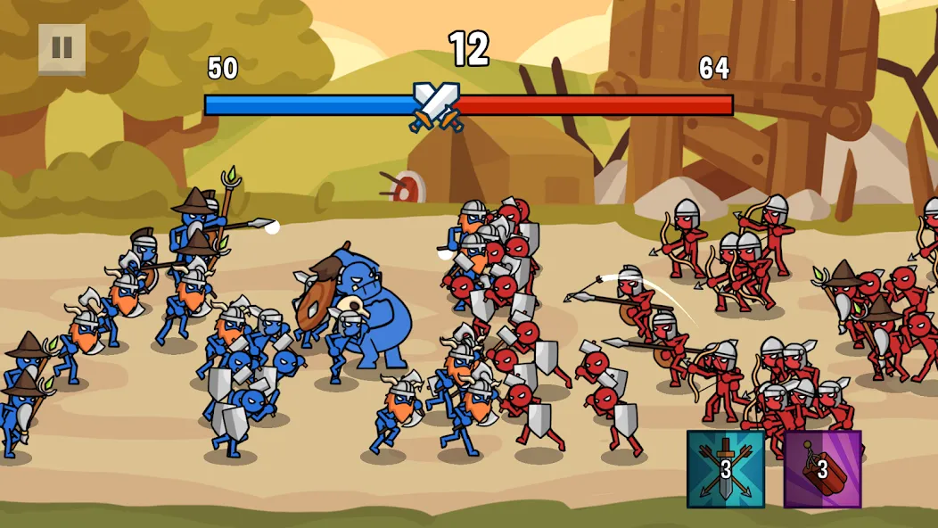 Stick Battle: War of Legions (Стик битва) [МОД: Много денег, Монет и Все открыто] Screenshot 1