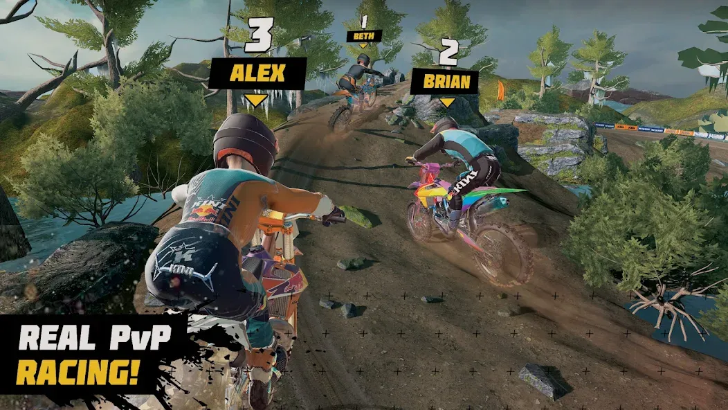 Dirt Bike Unchained: MX Racing (Дерт Байк Анчейнд) [МОД: Все открыто, Дополнительные деньги и Меню MOD] Screenshot 5