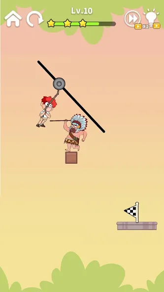 Zipline Rescue: Physics Game (Зиплайн Рескью) [МОД: Бесконечные деньги, Монеты и Мега MOD] Screenshot 1
