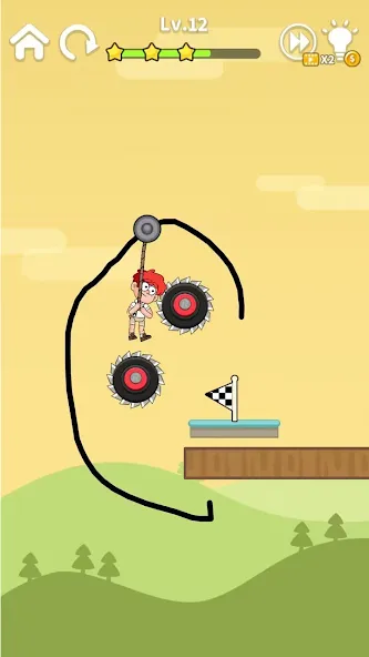 Zipline Rescue: Physics Game (Зиплайн Рескью) [МОД: Бесконечные деньги, Монеты и Мега MOD] Screenshot 2