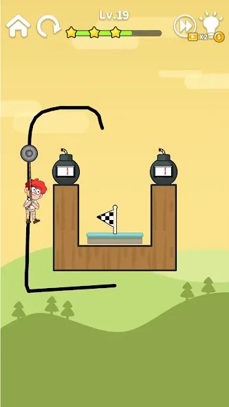 Zipline Rescue: Physics Game (Зиплайн Рескью) [МОД: Бесконечные деньги, Монеты и Мега MOD] Screenshot 4