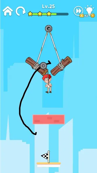 Zipline Rescue: Physics Game (Зиплайн Рескью) [МОД: Бесконечные деньги, Монеты и Мега MOD] Screenshot 5