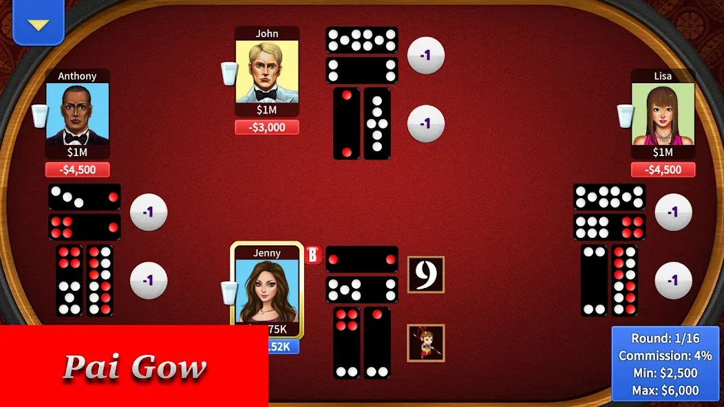 Pai Gow Online - KK Paigow 2 (Пай Гоу Онлайн) [МОД: Меню, Бесконечные монеты и Открытые уровни] Screenshot 4