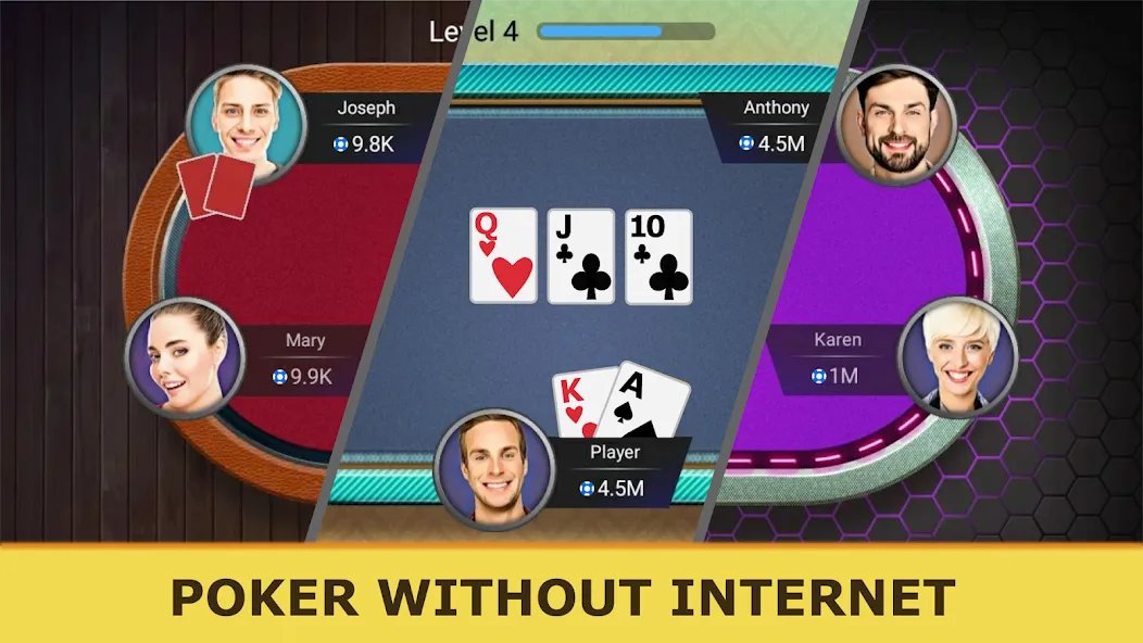 Poker Offline: Texas Holdem [МОД: Много монет, Открытые уровни и Мега MOD] Screenshot 2