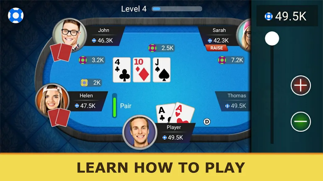 Poker Offline: Texas Holdem [МОД: Много монет, Открытые уровни и Мега MOD] Screenshot 3