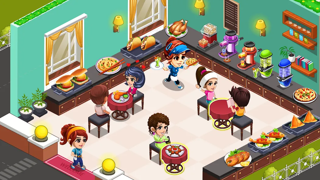 Cooking Restaurant Kitchen (Кукинг Ресторан Китчен) [МОД: Все открыто, Дополнительные деньги и Меню MOD] Screenshot 1