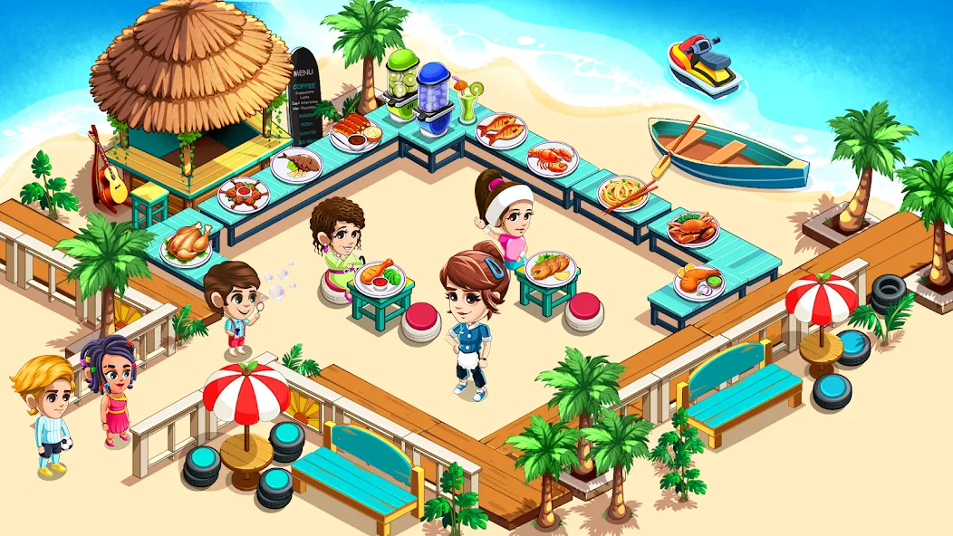 Cooking Restaurant Kitchen (Кукинг Ресторан Китчен) [МОД: Все открыто, Дополнительные деньги и Меню MOD] Screenshot 3