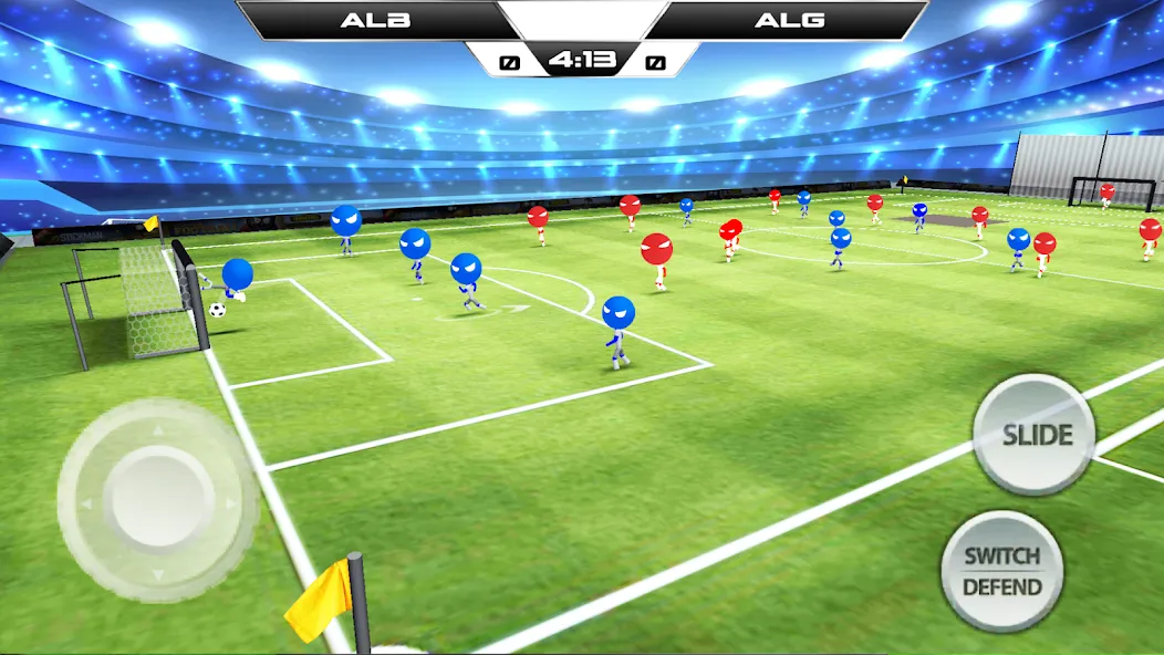 Stickman Soccer Football Game [МОД: Меню, Бесконечные монеты и Открытые уровни] Screenshot 2