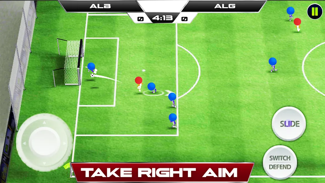 Stickman Soccer Football Game [МОД: Меню, Бесконечные монеты и Открытые уровни] Screenshot 3