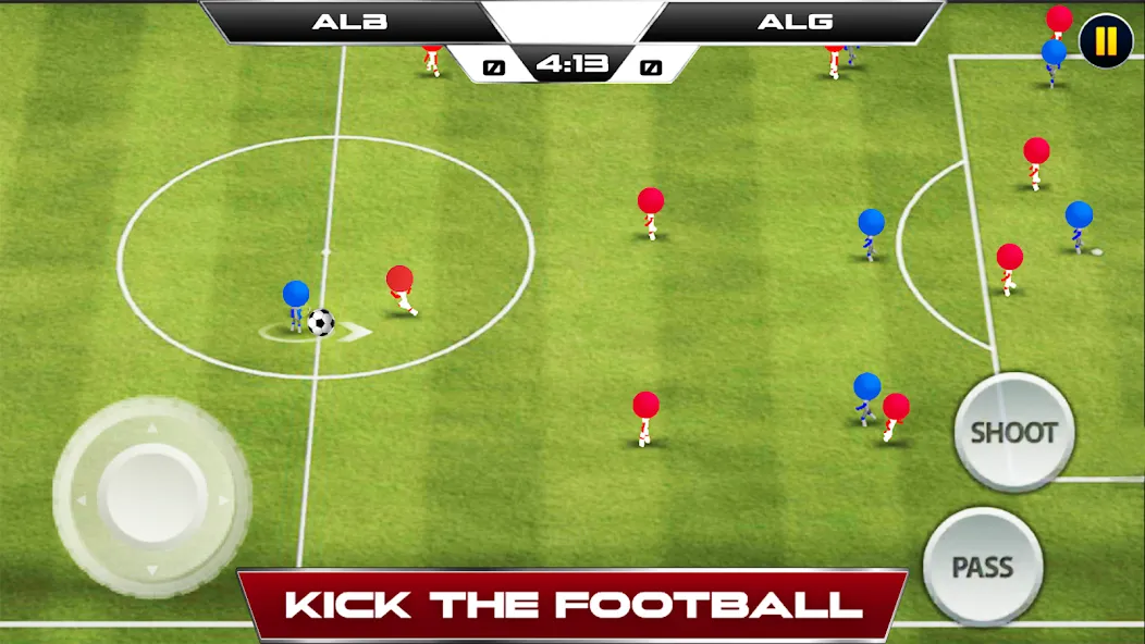 Stickman Soccer Football Game [МОД: Меню, Бесконечные монеты и Открытые уровни] Screenshot 4