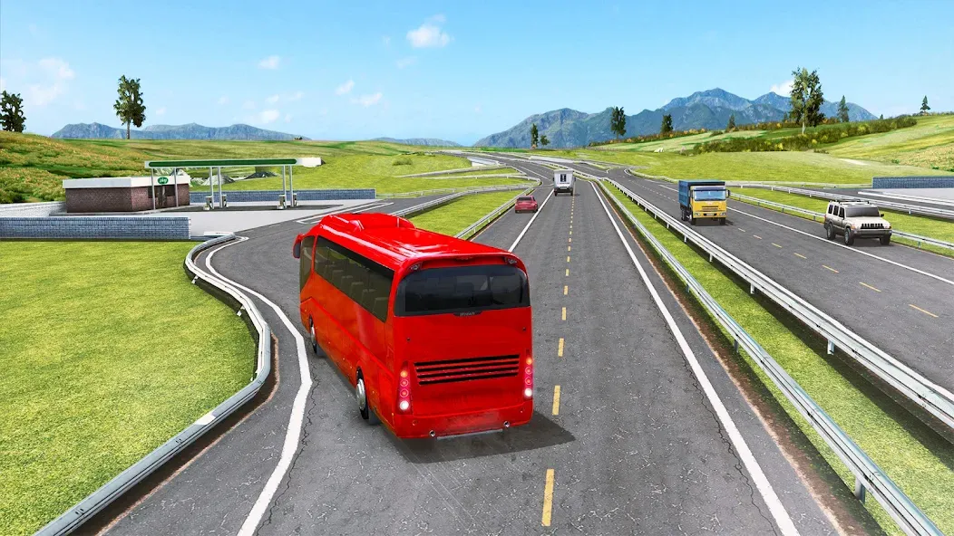 Highway Bus Simulator Bus Game [МОД: Меню, Бесконечные монеты и Открытые уровни] Screenshot 4