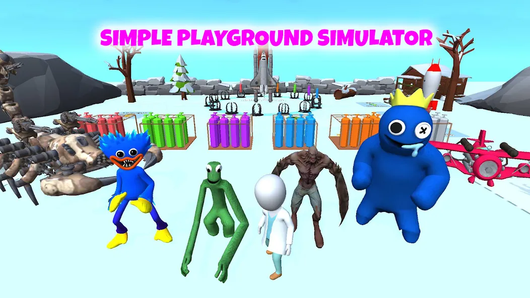 Grimace monster playground (Батл Плейграунд Монстерс) [МОД: Все открыто, Дополнительные деньги и Меню MOD] Screenshot 4