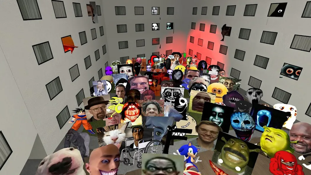 Nextbots In Backrooms: Shooter (Некстботс в комнатах позади) [МОД: Меню, Бесконечные монеты и Открытые уровни] Screenshot 4