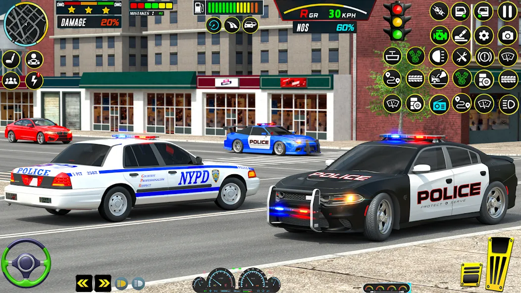 US Police Car Parking - King [МОД: Меню, Бесконечные монеты и Открытые уровни] Screenshot 3