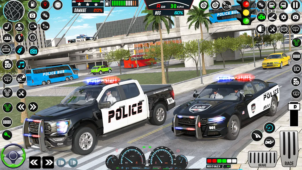 US Police Car Parking - King [МОД: Меню, Бесконечные монеты и Открытые уровни] Screenshot 4