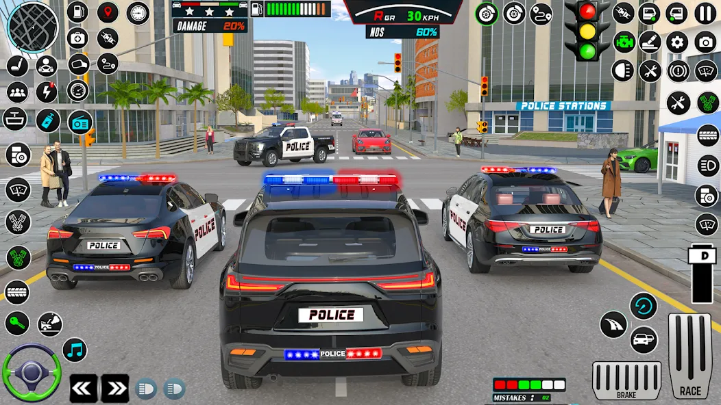 US Police Car Parking - King [МОД: Меню, Бесконечные монеты и Открытые уровни] Screenshot 5