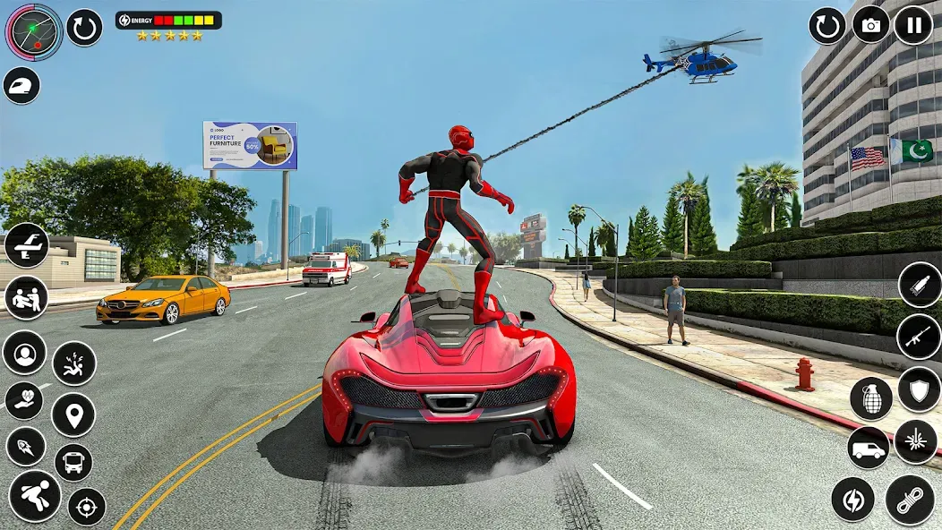 Spider Rope Games - Crime Hero [МОД: Все открыто, Дополнительные деньги и Меню MOD] Screenshot 2